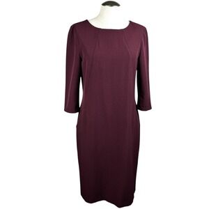 MM LaFleur‎ Dress Womens Size 8 Plum Purple Career Work Office 3/4 Sleeve